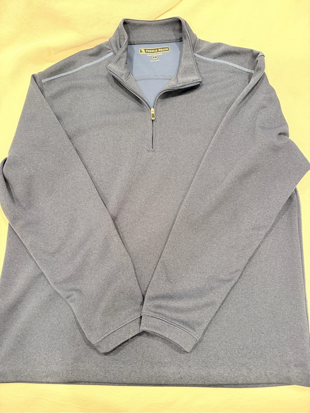 Pebble Beach Men's Quarter-Zip Pullover - blue